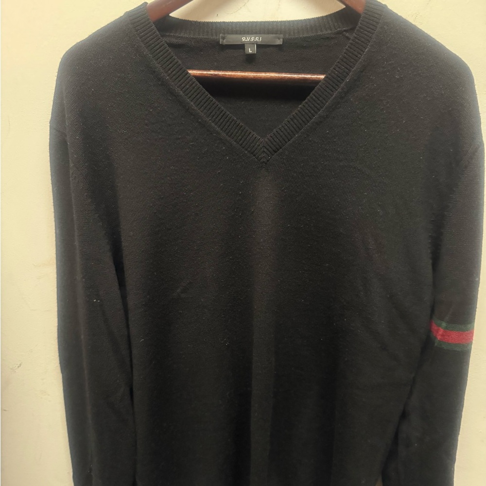 Gucci Black V-Neck Sweater